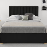 Better Glossop Malham Weave Black Ottoman Bed-Better Bed Company