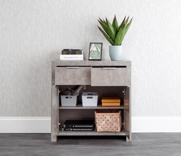 GFW Bloc Compact Sideboard Doors And Drawers Open-Better Bed Company